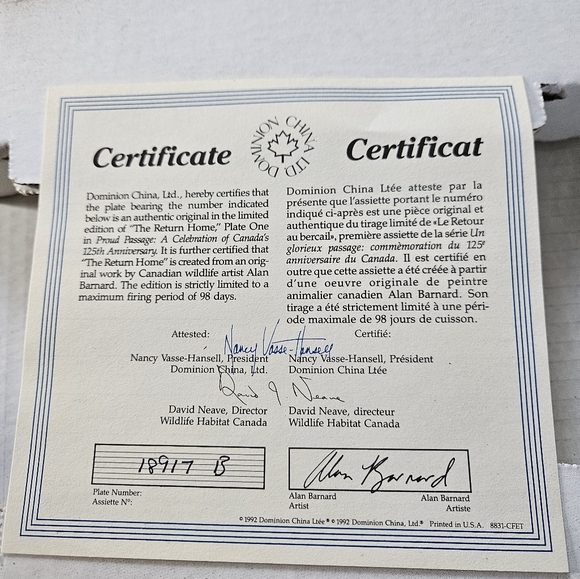 Bradford Exchange Plate "The Return Home" - Picture 4 of 8